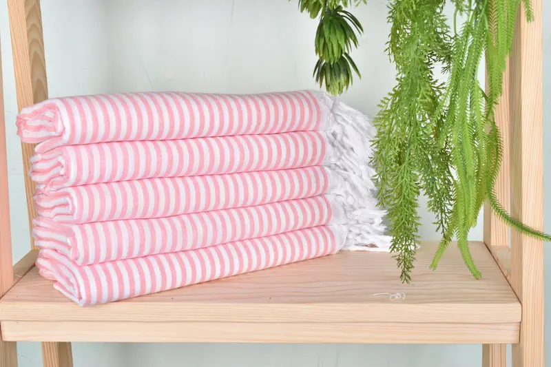 Wedding Gifts Towel, Bridesmaid Gift Towel, 68x36 Cotton Striped Towel, Home Decor Gifts, Spa Gift, Absorbent Turkish peshtemal towel for beach use - 2
