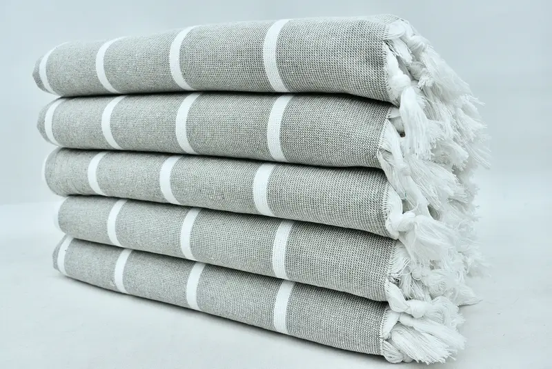 64x40 Cotton Striped Terry Towel, Organic Towel, Home Decor Gifts, Yoga Towel, Gift For Coworker, Gift For Her, Turkish beach towel, Wedding Towel - 3