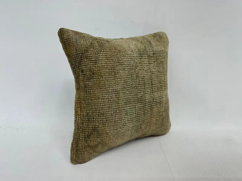 12x12 Brown Pillow Case, Cushion Case, Ikat Pillow, Turkish Pillow, Interior Designer Pillow, Ethnical Kilim Rug Pillow, Indoor Cushion Cover - 3