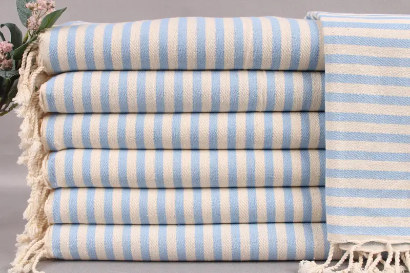 Kitchen Towel Turkish Tea Towel Blue Chevron, 18x40 Inches