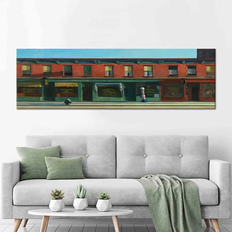 モダニズム リアリズム: ホッパーのアートにインスピレーションを得たキャンバス プリント