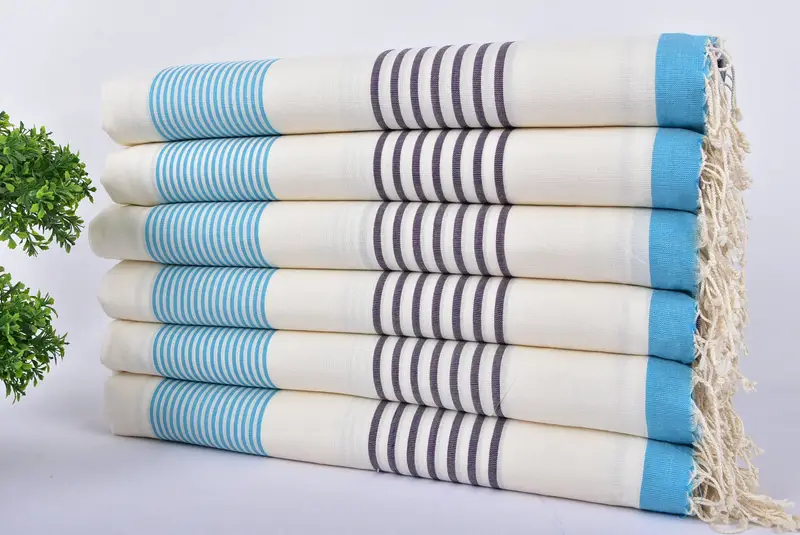 70x40 Cotton Striped Towel, Turkish Towel Beach Towel, Yoga Towel, Halloween Gifts, Turkish beach towel, Turkish Towel USA, Bridal Shower Favors - 3