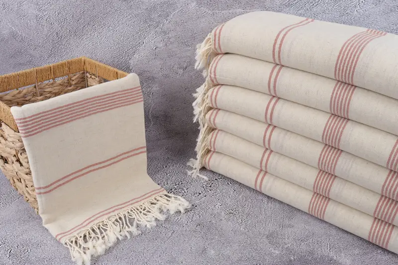 Hammam towel, Monogram Turkish Towel, Bachelorette Party Gift, Baby Boy Gift, Sand-Resistant Peshtemal, 80x36 Cotton Striped Towel, Bridesmaid Towel - 3