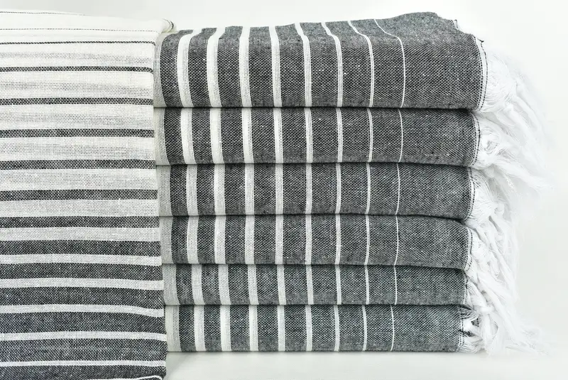 Bridal Shower Gifts, Custom Bath Towel, Turkish bath towel, Cotton towel, Valentines Day Gift For Her, 70x40 Cotton Striped Towel, Turkish Towel USA - 1