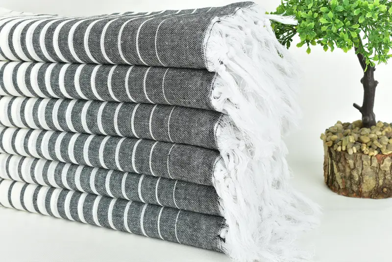 Bridal Shower Gifts, Custom Bath Towel, Turkish bath towel, Cotton towel, Valentines Day Gift For Her, 70x40 Cotton Striped Towel, Turkish Towel USA - 3