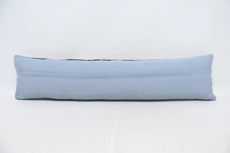 Turkish Kilim Pillow, Chair Cushion Case, 12x48 Blue Pillow Sham, Turkish Pillow, Cushion Case, Designer Throw Cushion, Pillow for Couch - 6