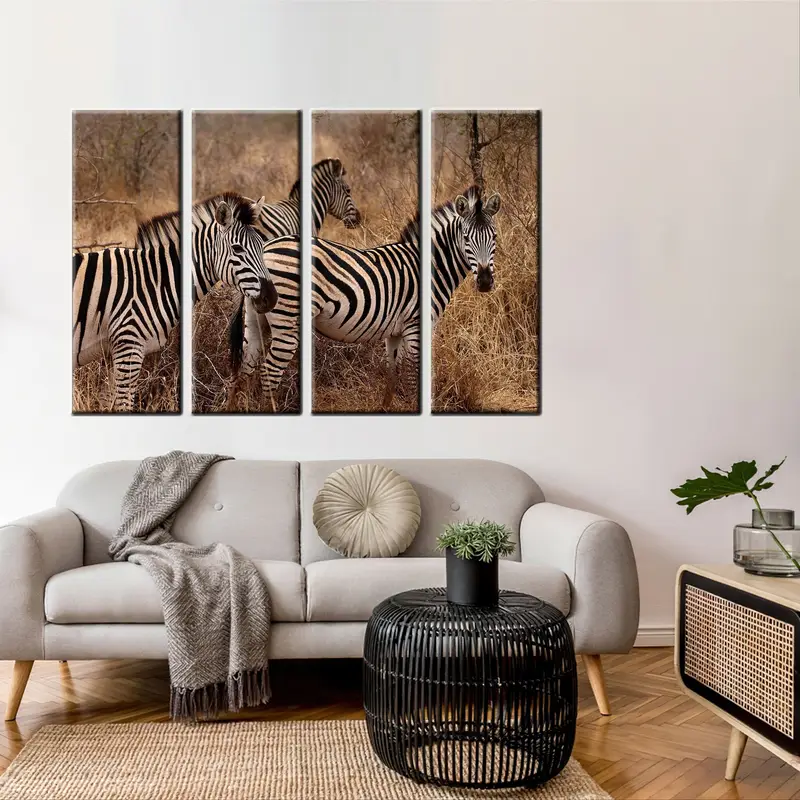 Three Zebra, Zebra Wall Art, Zebra Canvas, Animal And Nature, Animals Canvas, Animals Wall Art, Nature Wall Art, Nature Animal Landspaces - 7