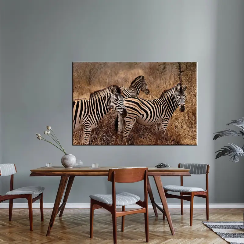 Three Zebra, Zebra Wall Art, Zebra Canvas, Animal And Nature, Animals Canvas, Animals Wall Art, Nature Wall Art, Nature Animal Landspaces - 6