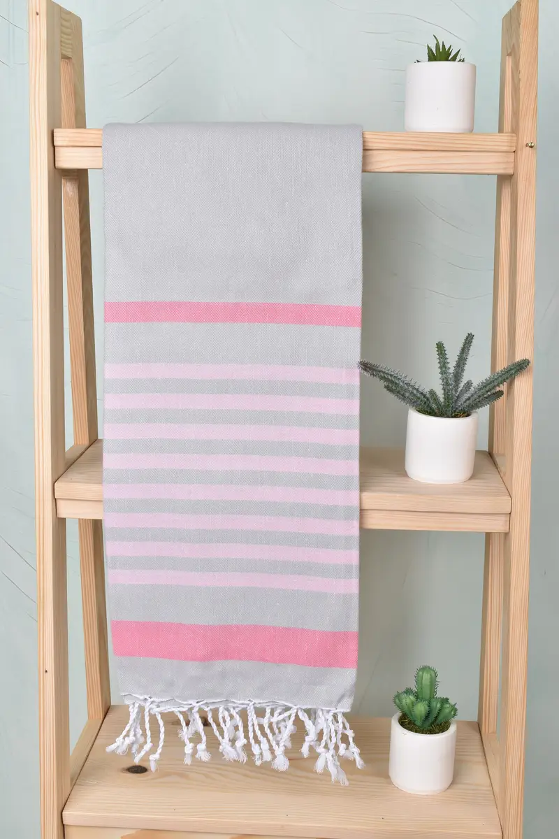 Home Decor Gifts, Personalized Beach Towel, Bridesmaid Gift, Bathroom Towel, Beach Towel Monogram, 70x40 Cotton Striped Towel, Summer Towel - 8