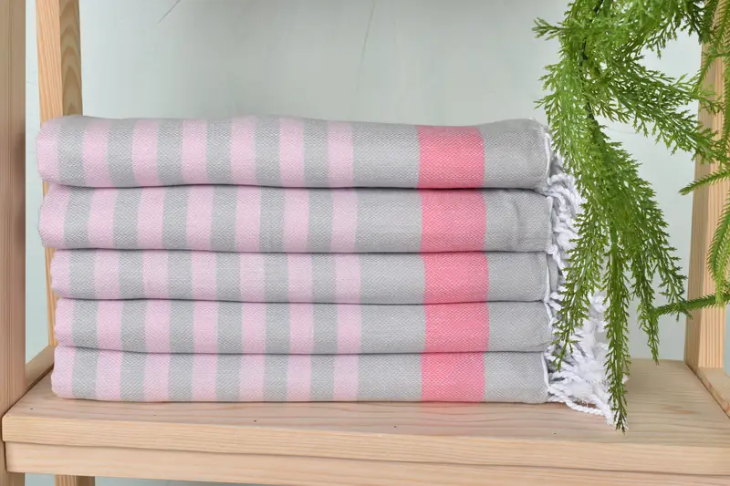 Home Decor Gifts, Personalized Beach Towel, Bridesmaid Gift, Bathroom Towel, Beach Towel Monogram, 70x40 Cotton Striped Towel, Summer Towel - 2