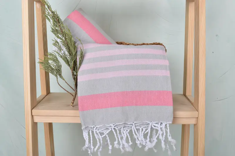 Home Decor Gifts, Personalized Beach Towel, Bridesmaid Gift, Bathroom Towel, Beach Towel Monogram, 70x40 Cotton Striped Towel, Summer Towel - 4