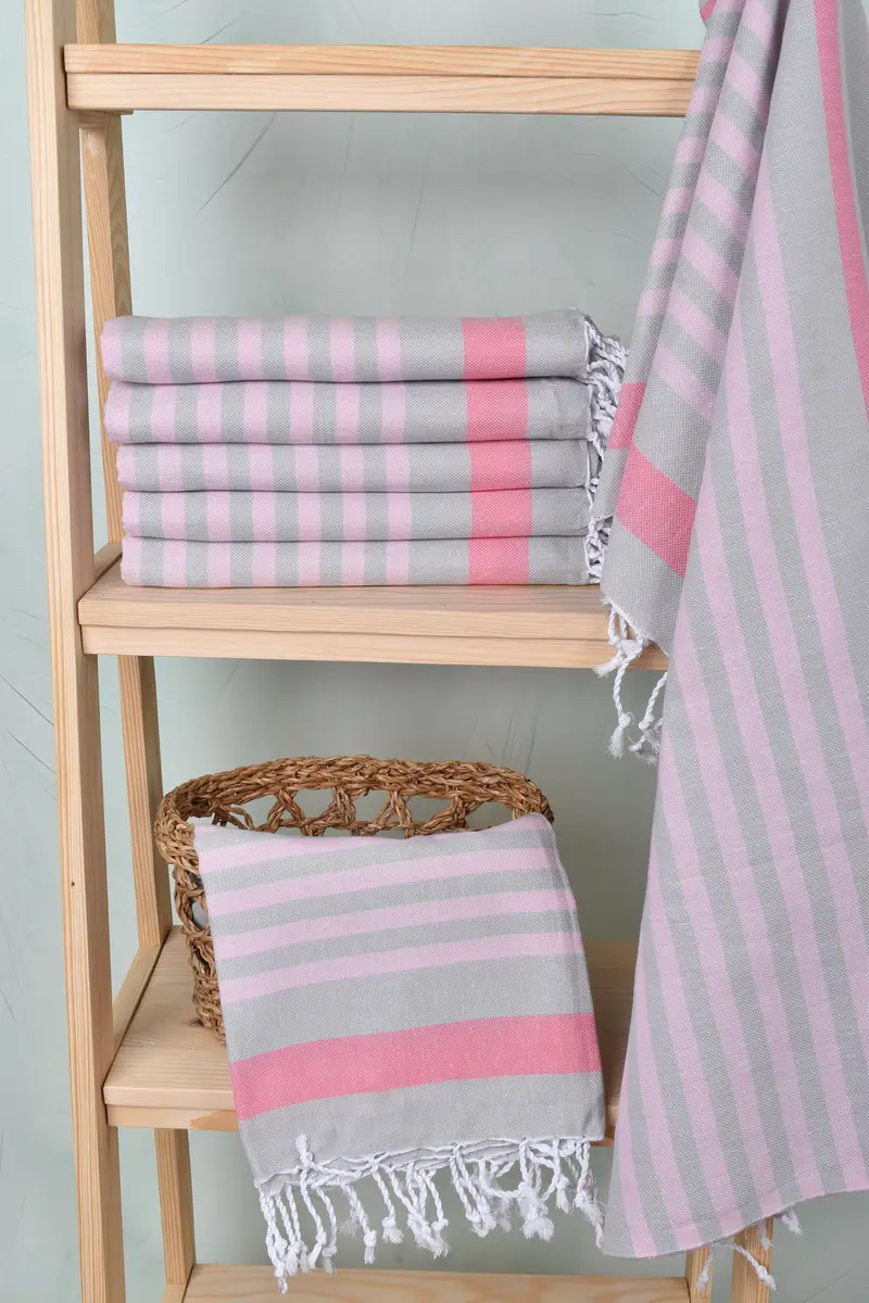 Home Decor Gifts, Personalized Beach Towel, Bridesmaid Gift, Bathroom Towel, Beach Towel Monogram, 70x40 Cotton Striped Towel, Summer Towel - 3