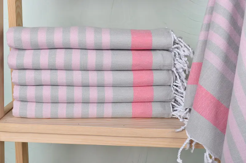 Home Decor Gifts, Personalized Beach Towel, Bridesmaid Gift, Bathroom Towel, Beach Towel Monogram, 70x40 Cotton Striped Towel, Summer Towel - 1