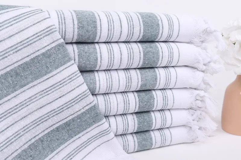 Bridesmaid Gift Towel Monogrammed Beach Towel Striped 32x67 Inches