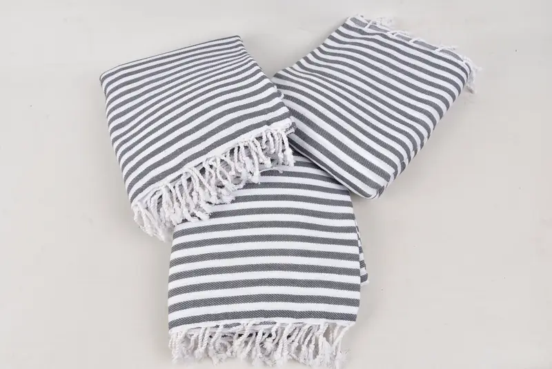 Wedding Favors, Custom Wedding Gifts, Turkish Blanket Queen, Bachelorette Gifts, Anniversary Gift For Her, 104x76 Cotton Striped Towel - 6