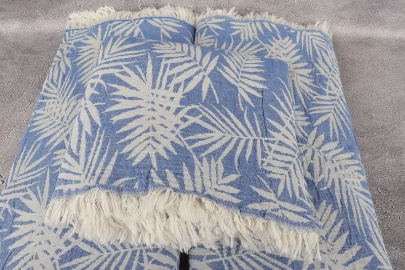 Bridesmaid Proposal Gift, Boho Throw Blankets, 100x80 Cotton Floral Patterned Towel, Gift For Wedding Day, Throw Blanket Couch, Tablecloth - 4