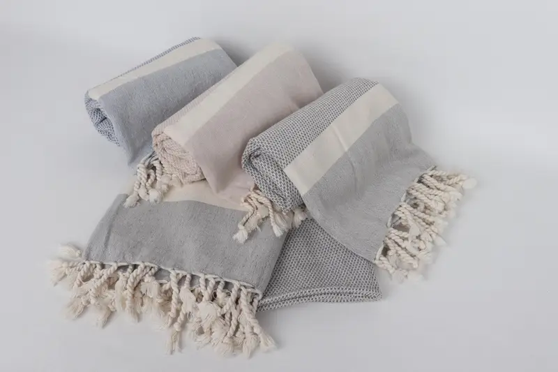 Best Wedding Gift, Wedding Anniversary Gift, 70x36 Cotton Striped Towel, Thin towel, Bachelor Gift, Fouta towel, Lightweight towel, Monogram Towels - 5