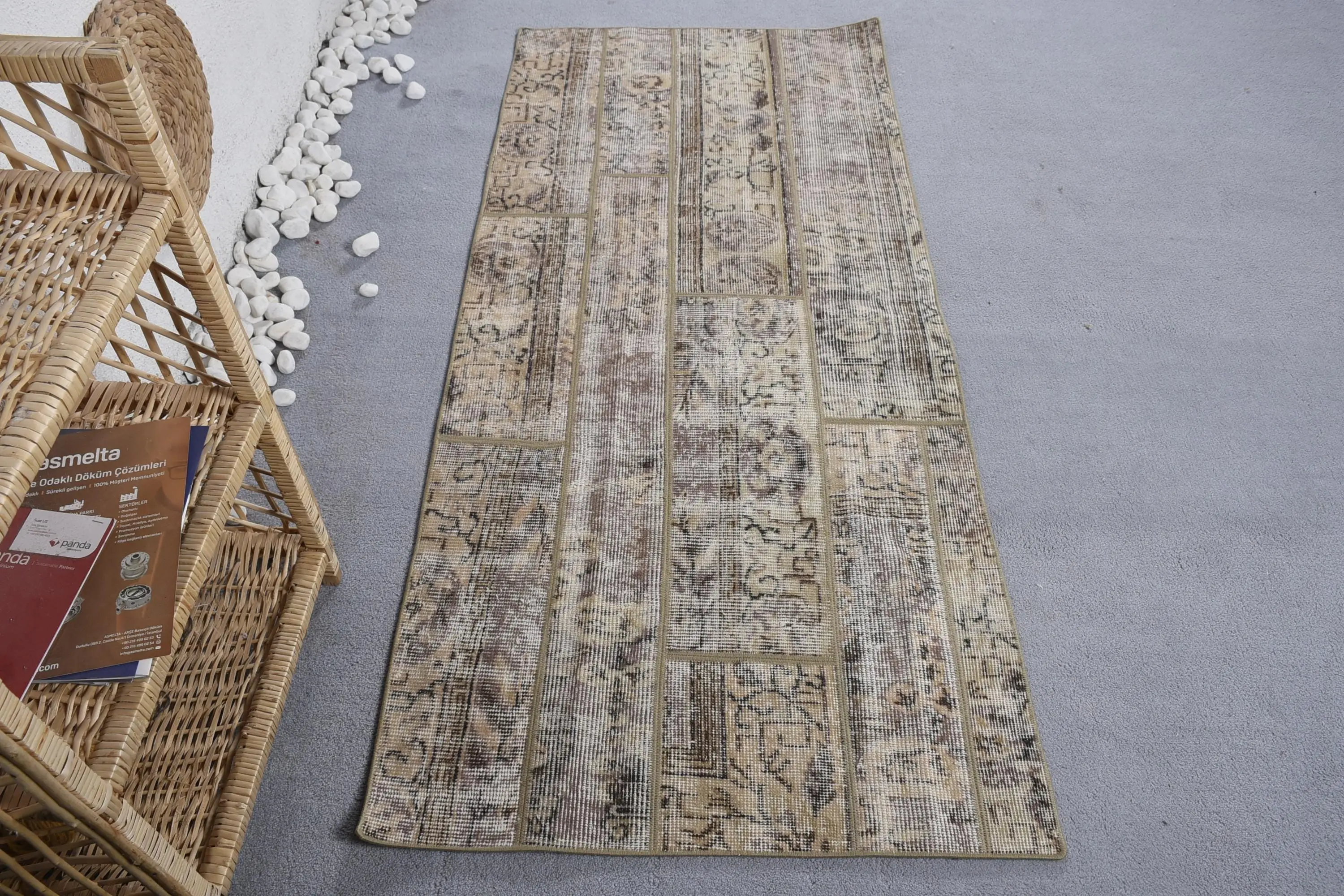 Alfombra Beige y Morado 8x1,8m Animal Print - 1