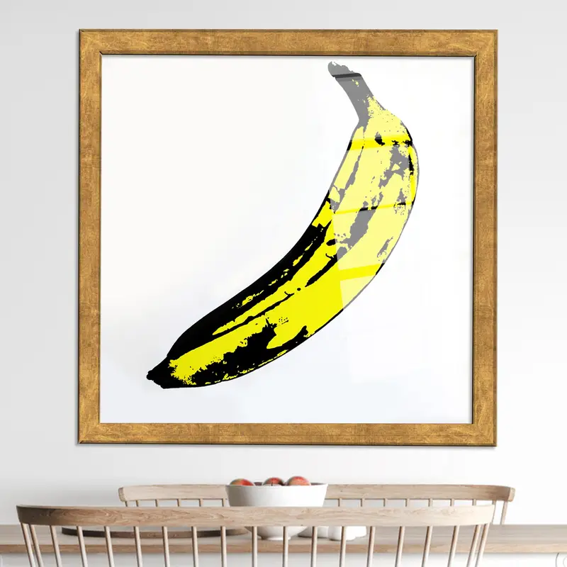 Modern Printed Glass: Andy Warhol Banana Abstract Design