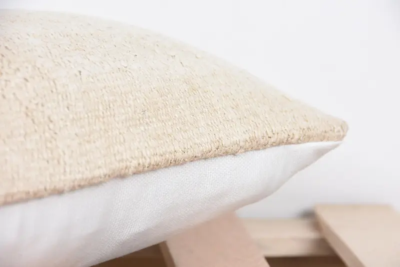 Farmhouse Cushion Cover, Natural Cushion Case, Pillow Case, Home Decor Pillow, 8x16 Beige Pillow Sham, Kilim Cushion Sham, Turkish Pillow - 7