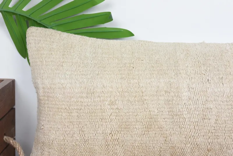 Farmhouse Cushion Cover, Natural Cushion Case, Pillow Case, Home Decor Pillow, 8x16 Beige Pillow Sham, Kilim Cushion Sham, Turkish Pillow - 2