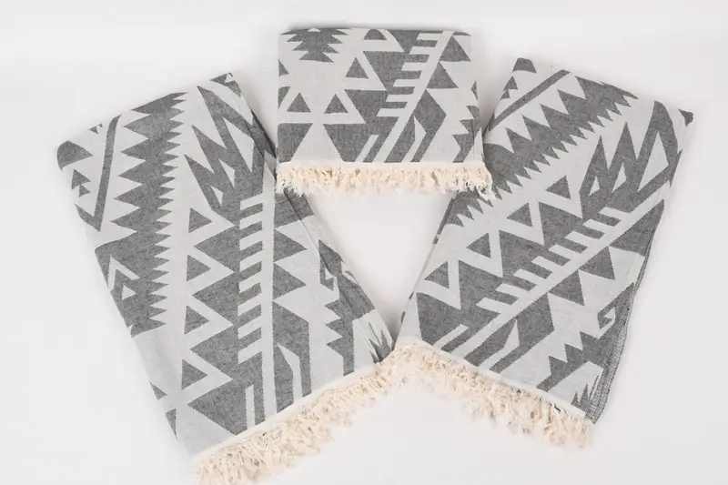 Travel towel, 76x40 Cotton Geometric Towel, Kids Beach Towel, Bachelorette Towel, Turkish Towel USA, Personalize Gift, Yoga Towel, Wedding Gift - 7