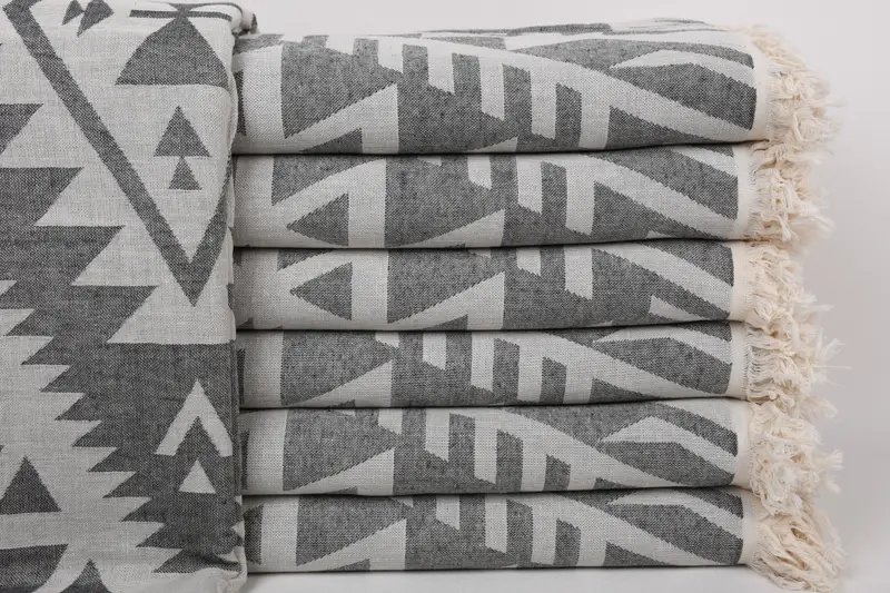 Travel towel, 76x40 Cotton Geometric Towel, Kids Beach Towel, Bachelorette Towel, Turkish Towel USA, Personalize Gift, Yoga Towel, Wedding Gift - 1