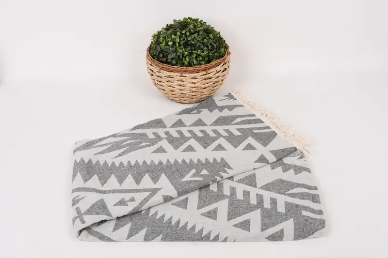 Travel towel, 76x40 Cotton Geometric Towel, Kids Beach Towel, Bachelorette Towel, Turkish Towel USA, Personalize Gift, Yoga Towel, Wedding Gift - 5