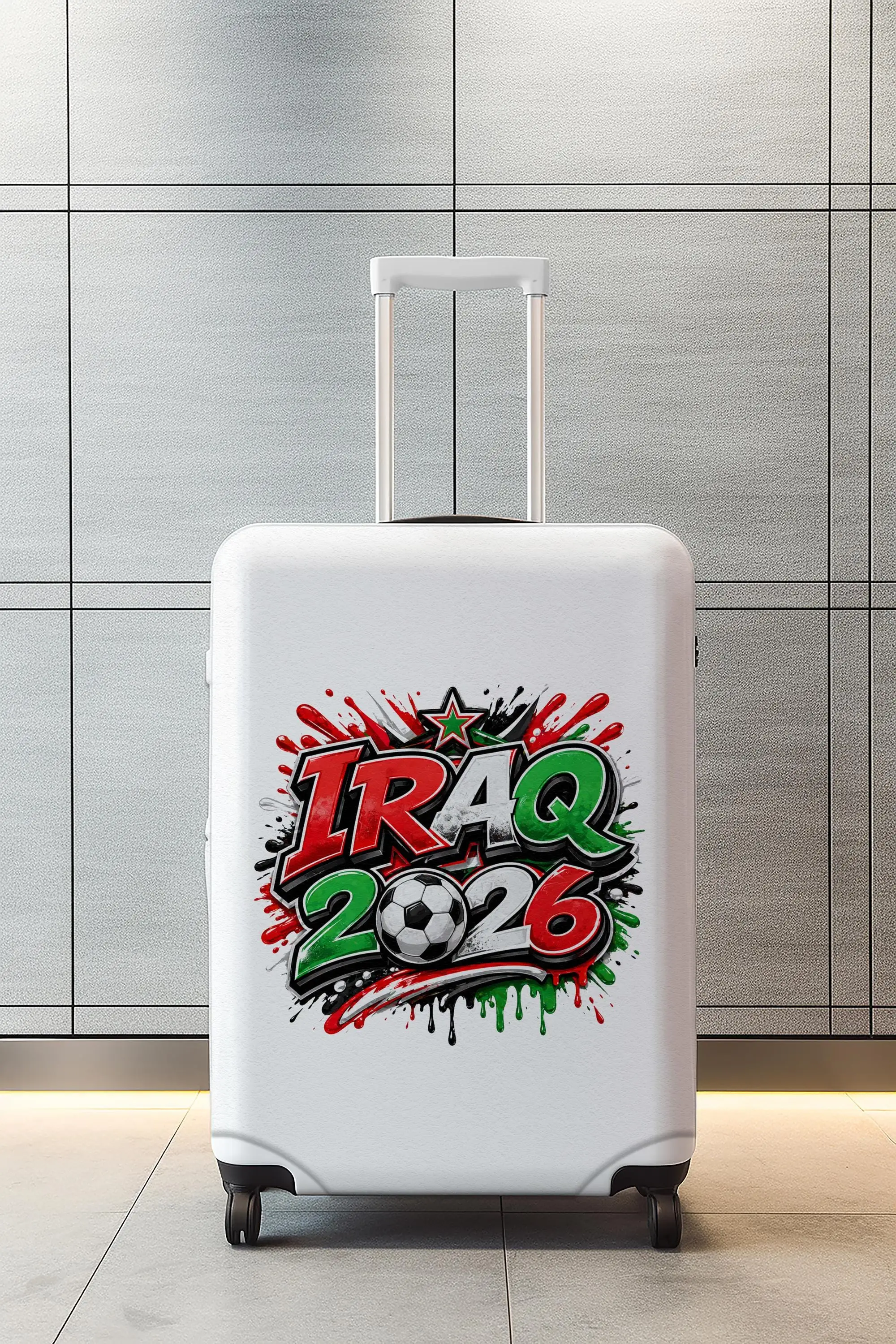 Funda para equipaje de fútbol de Irak, protector de maleta para fanáticos 2026 con tema deportivo - 1