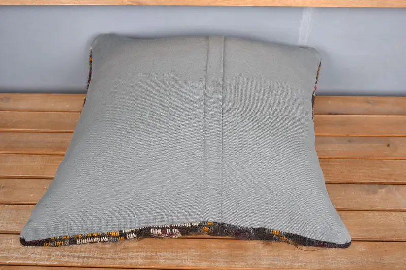 20x20 Brown Pillow Cover, Car Cushion Case, Antique Pillows, Vintage Kilim Pillow, Pillow, Boho Pillow Sham Cover - 5
