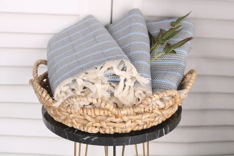 70x40 Cotton Striped Towel, Valentines Gift, First Wedding Anniversary Gift, Wedding Favors, Lightweight Turkish towel, Summer Towel, Gift For Her - 5