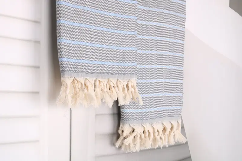 70x40 Cotton Striped Towel, Valentines Gift, First Wedding Anniversary Gift, Wedding Favors, Lightweight Turkish towel, Summer Towel, Gift For Her - 8