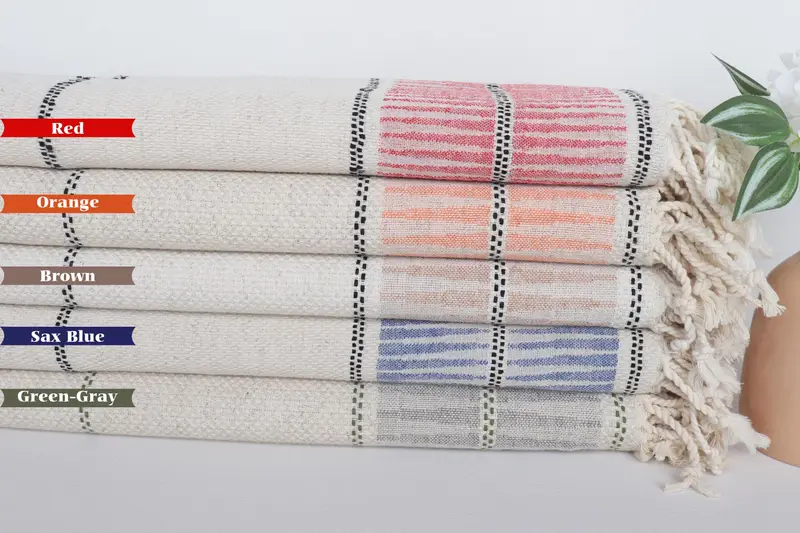 Gift For Coworker, 70x40 Cotton Striped Towel, Bridesmaid Gift, Custom Name Towel, Beach Towel Gift, Turkish Beach Towel Monogram, Best Friend Gift - 1