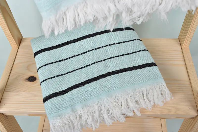 Personalized Wedding Gift, Custom Gift, 70x40 Cotton Striped Towel, Valentines Day Gift For Him, Sand-free peshtemal towel for the beach, Thin towel - 5