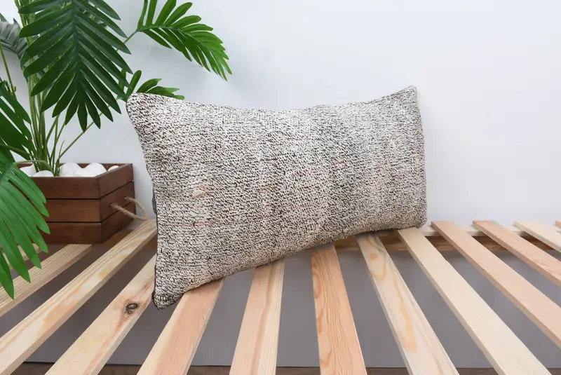 Custom Cushion Case, Crochet Pattern Pillow Sham, Pillow for Sofa, Cushion, 12x24 White Pillow, Cozy Throw Pillow Case, Vintage Pillow, Boho Pillow - 4