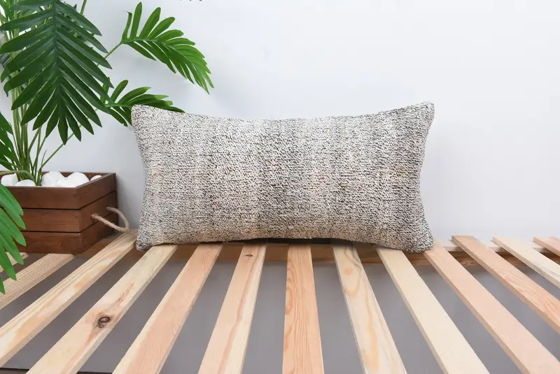 Custom Cushion Case, Crochet Pattern Pillow Sham, Pillow for Sofa, Cushion, 12x24 White Pillow, Cozy Throw Pillow Case, Vintage Pillow, Boho Pillow - 1