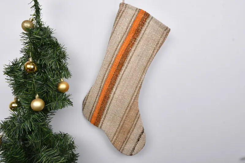 Noel Süsleri Deseni, 7 İnç Benzersiz Tatil Çorabı