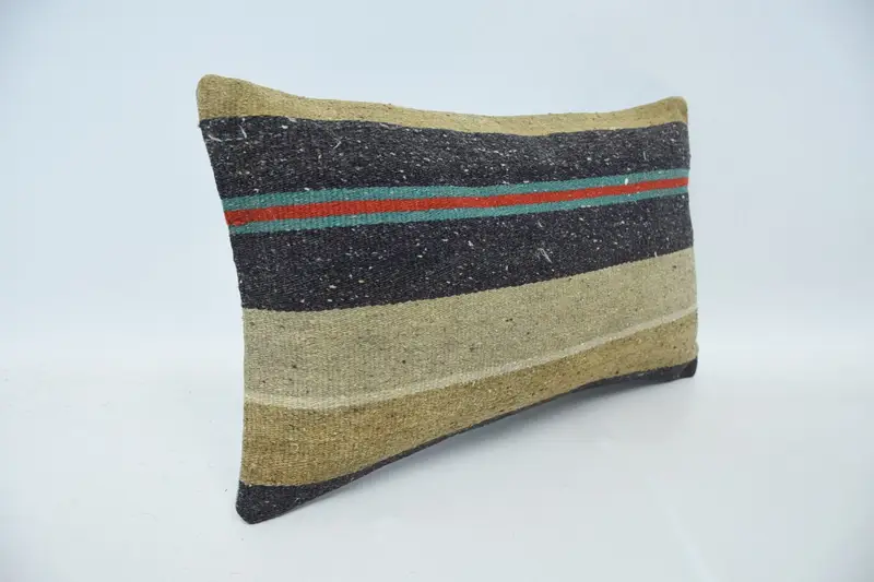 Cushion Case, Boho Pillow Sham Cover, Patio Pillow Sham, Gift Pillow, 12x20 Beige Cushion Case, Pillow for Sofa, Hippie Throw Pillow Case - 3
