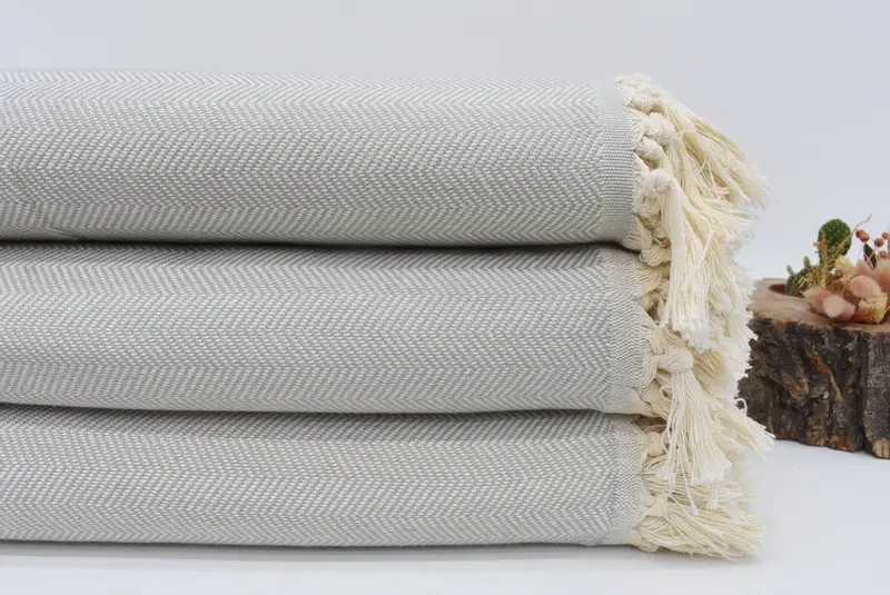 Decorative Blanket, 100x80 Cotton Herringbone Towel, Woven Blanket, Throw Blanket, Bridesmaid Gifts Personalized, Gift For Wedding Day - 1