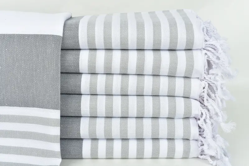 70x40 Cotton Striped Towel, Personalized Wedding Gift For Couple, Handmade Gift, Lightweight towel, Embroidered Turkish Towel, Custom Wedding Gift - 1