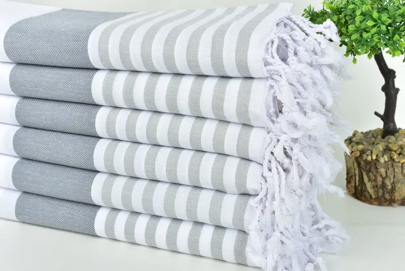 70x40 Cotton Striped Towel, Personalized Wedding Gift For Couple, Handmade Gift, Lightweight towel, Embroidered Turkish Towel, Custom Wedding Gift - 3