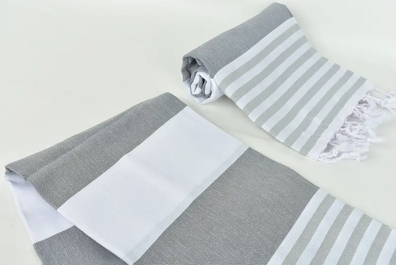 70x40 Cotton Striped Towel, Personalized Wedding Gift For Couple, Handmade Gift, Lightweight towel, Embroidered Turkish Towel, Custom Wedding Gift - 7