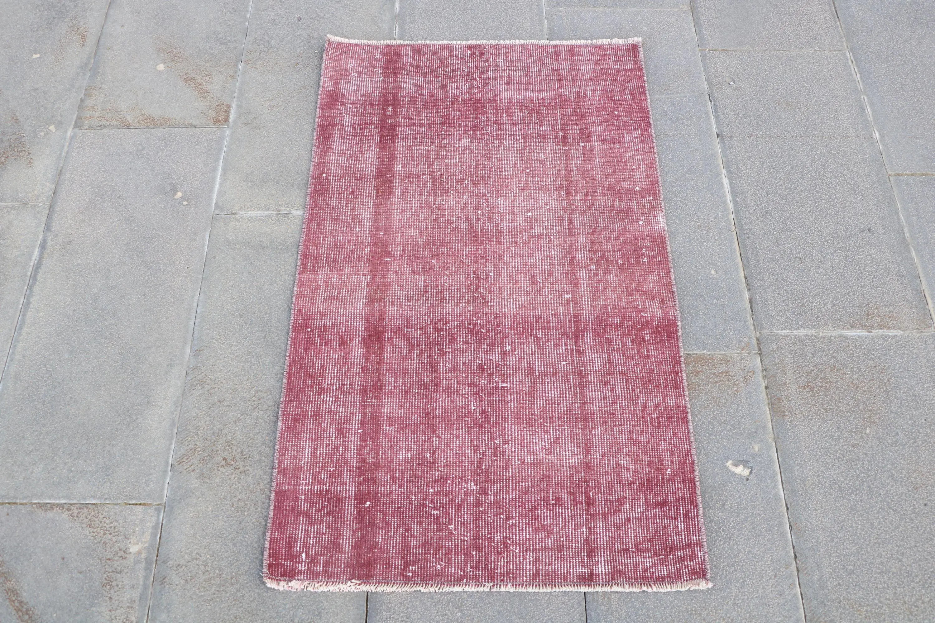 2x3.37 ft Turkish Rug, Rug, Red Patchwork Rug Wool - 1