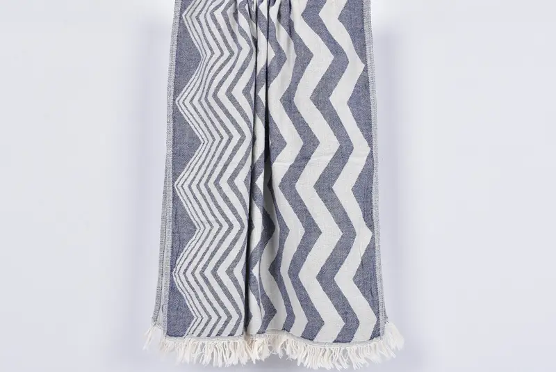 Monogram çay havlu, tatil havlu, nedime hediyeleri, 40x24 pamuklu zikzak tasarım havlu, monogram Türk banyo havlusu, düğün hediyesi, kişiselleştirilmiş hediye - 8