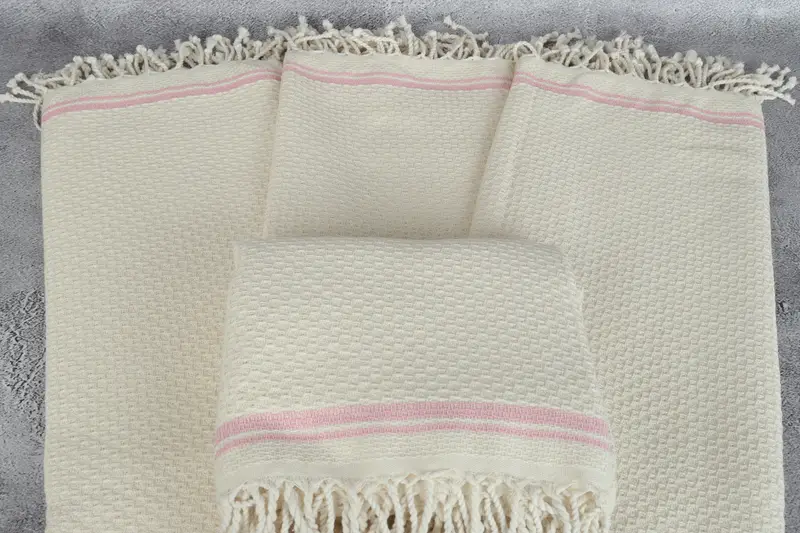 Personalized Gift, Embroidery Towels, Embroidery Towel, Bachelor Gifts, Organic Turkish towel, Peshtemal Towel, 68x36 Cotton Striped Towel - 4