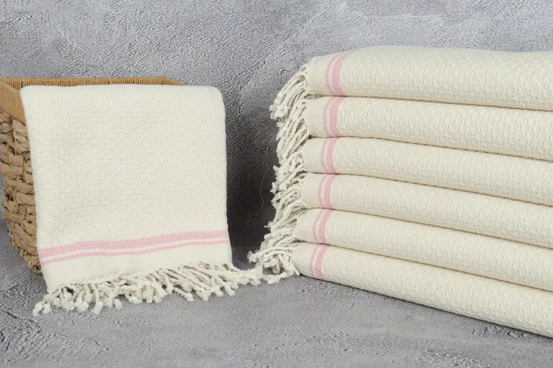 Personalized Gift, Embroidery Towels, Embroidery Towel, Bachelor Gifts, Organic Turkish towel, Peshtemal Towel, 68x36 Cotton Striped Towel - 3