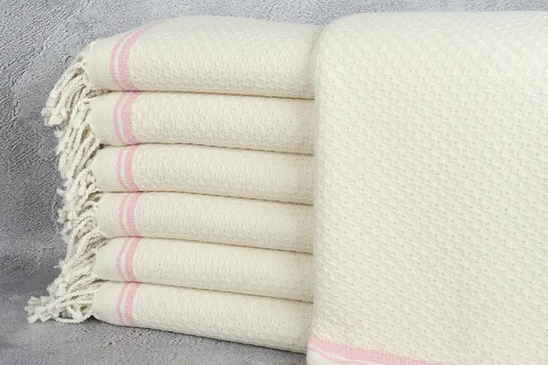Personalized Gift, Embroidery Towels, Embroidery Towel, Bachelor Gifts, Organic Turkish towel, Peshtemal Towel, 68x36 Cotton Striped Towel - 1