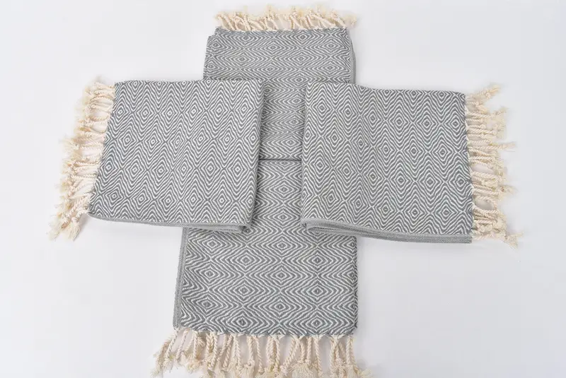 Personalisiertes Geschirrtuch, Valentinstagsgeschenk für sie, Brautjungferngeschenke, Monogramm -Geschirrtuch, Custom Handtuch, 36x18 Baumwoll -Zickzack -Diamanttuch - 6