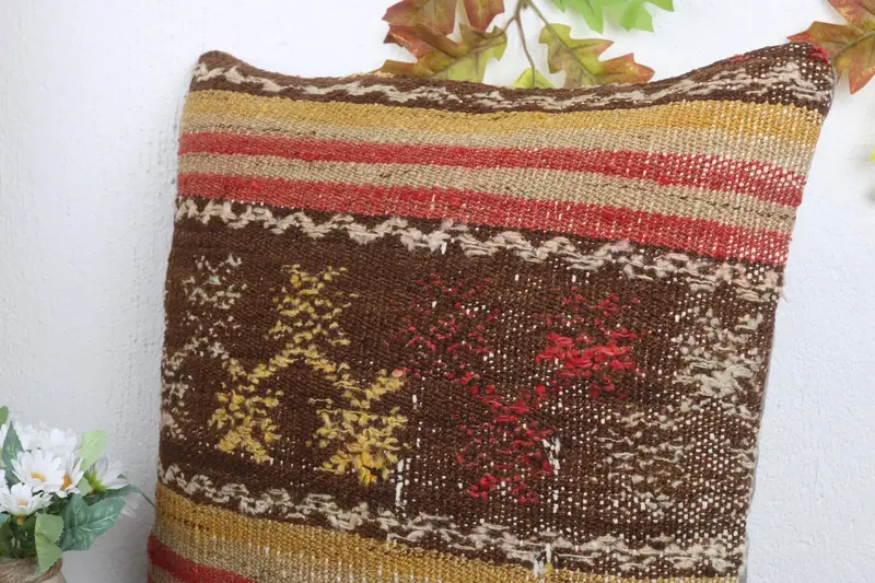 Lounge Throw Pillow, Interior Designer Pillow, Home Decor Pillow, 18x18 Yellow Pillow, Turkish Pillow, Cozy Throw Cushion Cover, Pillow - 5
