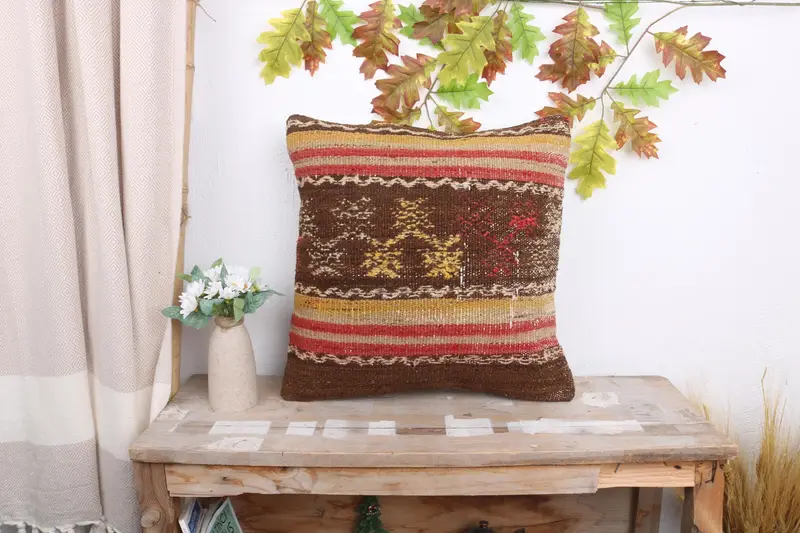 Lounge Throw Pillow, Interior Designer Pillow, Home Decor Pillow, 18x18 Yellow Pillow, Turkish Pillow, Cozy Throw Cushion Cover, Pillow - 1